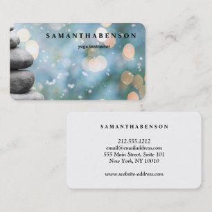 Elegant Water Color Logo Zen Yoga Healing Health Business Card
