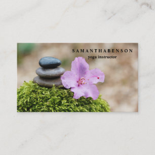 Elegant Water Color Logo Zen Yoga Healing Health Business Card