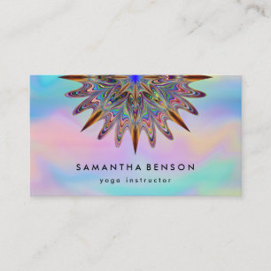 Elegant Water Color Lotus Flower Logo Yoga Business Card