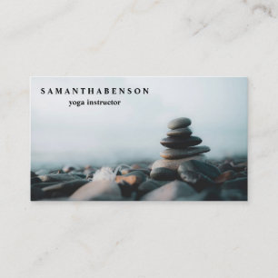 Elegant Water Colour Logo Zen Yoga Healing Health Business Card