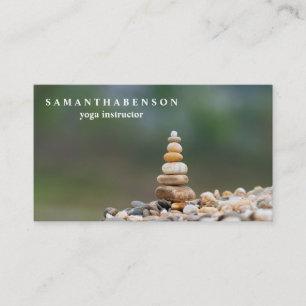 Elegant Water Colour Logo Zen Yoga Healing Health Business Card
