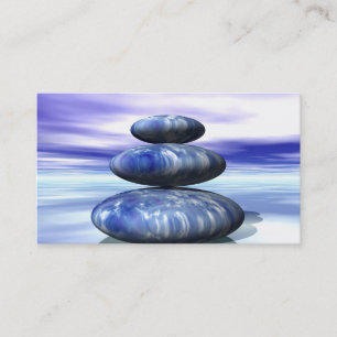 Elegant Water Colour Logo Zen Yoga Healing Health Business Card