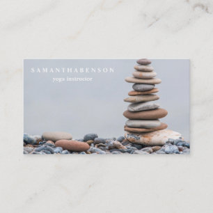 Elegant Water Colour Logo Zen Yoga Healing Health Business Card