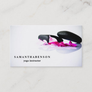 Elegant Water Colour Logo Zen Yoga Healing Health Business Card