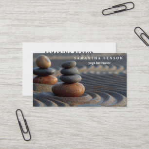 Elegant Water Colour Logo Zen Yoga Healing Health Business Card