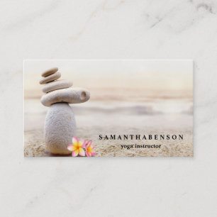 Elegant Water Colour Logo Zen Yoga Healing Health Business Card