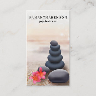 Elegant Water Colour Logo Zen Yoga Healing Health Business Card