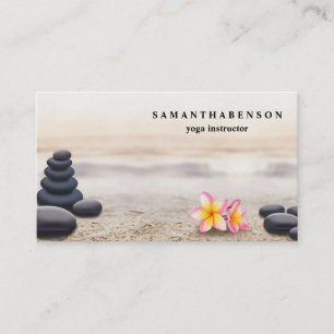 Elegant Water Colour Logo Zen Yoga Healing Health Business Card
