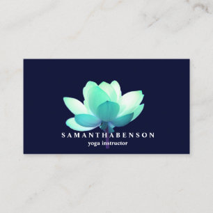 Elegant Water Colour Logo Zen Yoga Healing Health Business Card