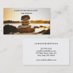 Elegant Water Colour Logo Zen Yoga Healing Health Business Card