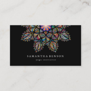 Elegant Water Colour Lotus Flower Logo Yoga Busine Business Card
