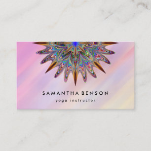 Elegant Water Colour Lotus Flower Logo Yoga Busine Business Card
