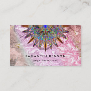 Elegant Water Colour Lotus Flower Logo Yoga Busine Business Card