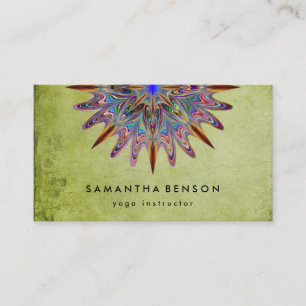 Elegant Water Colour Lotus Flower Logo Yoga Business Card