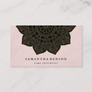 Elegant Water Colour Lotus Flower Logo Yoga Business Card