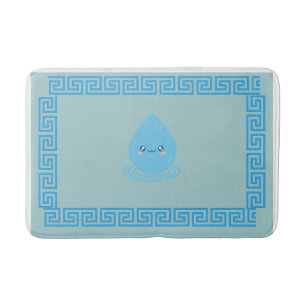  Elegant Water Drop Bath Mat with Chinese Border