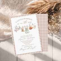 Elegant Watercolor A little pumpkin is on the way