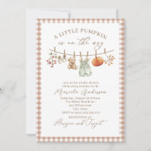 Elegant Watercolor A little pumpkin is on the way