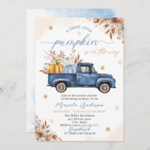 Elegant Watercolor a sweet little pumpkin Baby Sho