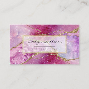 elegant watercolor agate business card