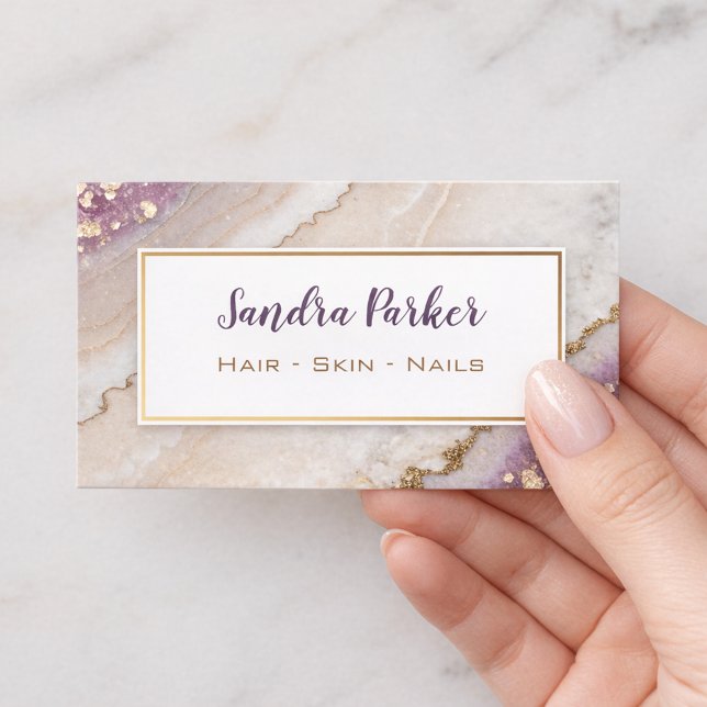 elegant watercolor and faux gold foil  business card (Creator Uploaded)