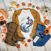 Elegant Watercolor Aquarius Zodiac Custom