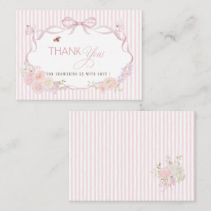 Elegant Watercolor Baby in bloom wildflower Baby s Card