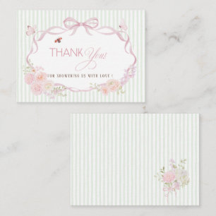 Elegant Watercolor Baby in bloom wildflower Baby s Card