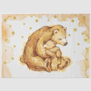 Elegant watercolor Bear Tissue Paper