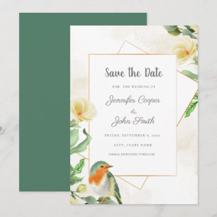 Elegant Watercolor Bird Floral Wedding  