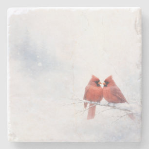 Elegant Watercolor Bird Party Decor - Cozy Nature Stone Coaster