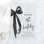 Elegant Watercolor Black Bow 16th Birthday Party Acrylic Invitations<br><div class="desc">Celebrate your fabulous 16th with our Elegant Watercolor Black Bow Birthday Party Invitation! This stylish design showcases a delicate black bow paired with soft watercolor details, creating a perfect mix of elegance and charm. Ideal for marking this special milestone, this invitation is fully customisable, ensuring your 16th birthday celebration is...</div>