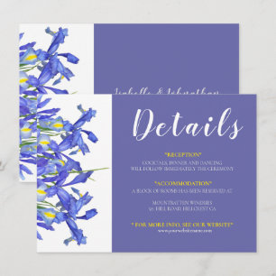 Elegant Watercolor Blue Floral Marble Enclosure
