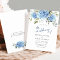 Elegant Watercolor Blue Hydrangea Floral Wedding