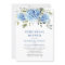 Elegant Watercolor Blue Hydrangea Rehearsal Dinner