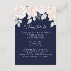 Elegant Watercolor Blush Floral Calligraphy Photo Enclosure Card