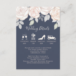Elegant Watercolor Blush Floral Calligraphy Photo Enclosure Card