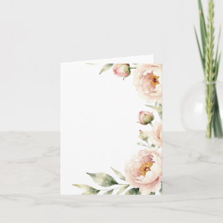 Elegant watercolor blush peony floral background invitation