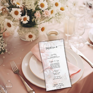 Elegant Watercolor Blush Pink Daisies