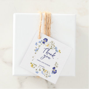 Elegant watercolor bohemian Script Wedding Favour Tags