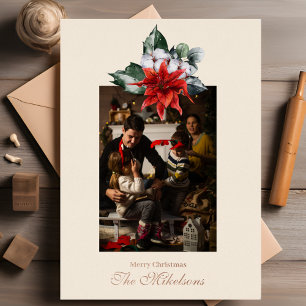 Elegant Watercolor Botanical Christmas Photo