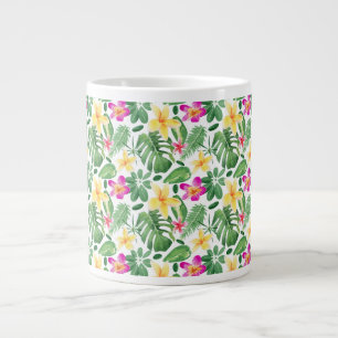 Elegant Watercolor Botanical Poppies Floral Coffee Large Coffee Mug