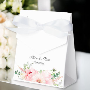 Elegant watercolor Botanical Spring Favour Box