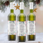 Elegant Watercolor Botanicals Merry Christmas Wine Label<br><div class="desc">Elegant Watercolor Botanicals Merry Christmas Wine Label. Capture the essence of the season with our elegant watercolor Christmas card, featuring a beautiful photo insert for a personal touch. This "Merry Christmas" card showcases a sophisticated design in neutral colours, making it a timeless keepsake. The delicate watercolor elements add a touch...</div>