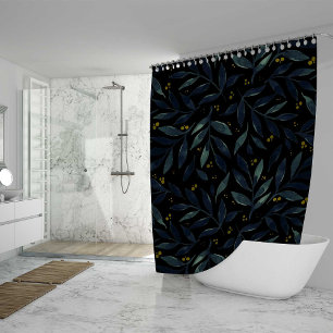 Elegant watercolor branches shower curtain