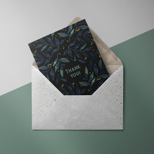 Elegant watercolor branches Thank You Card