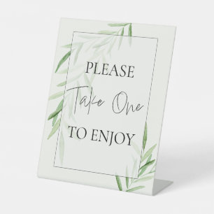 Elegant Watercolor Bridal Shower Party Favors Sign
