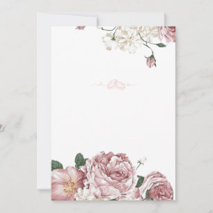 Elegant Watercolor Bride and Floral Wedding  Invitation