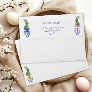 Elegant Watercolor Bunny Envelope