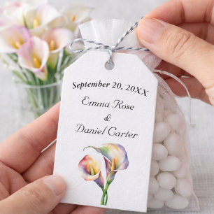 Elegant Watercolor Calla Lilies Romantic Floral Gift Tags